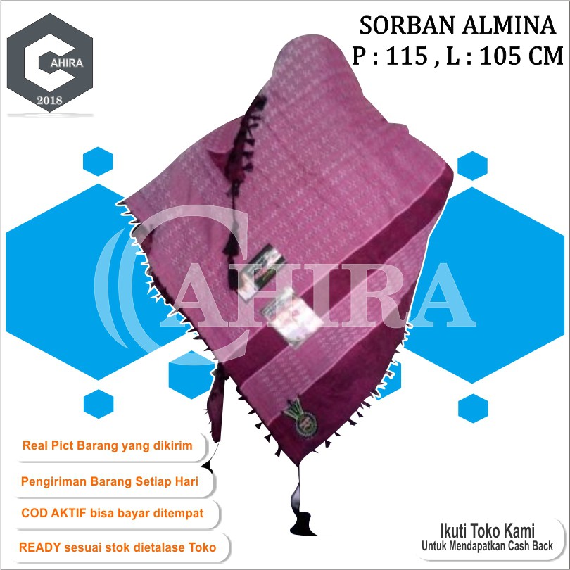 SORBAN ARAB PREMIUM SURBAN ARAB SORBAN PREMIUM SORBAN PRIA ALMINA