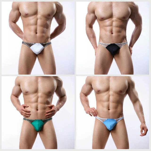 Celana Dalam Pria Model Thong Jaring Men Underwear Mesh Thong