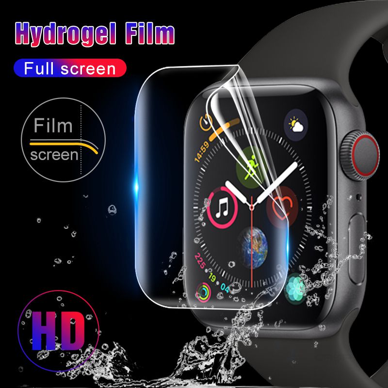 2pcs Lapisan Tempered Glass Hydrogel Pelindung Layar Apple Watch 5 38mm 42mm 40mm 44mm Untuk Iwatch 5 / 4 / 3 / 2 / 1