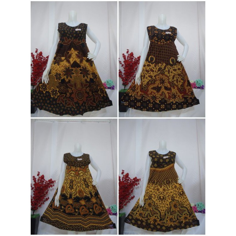 DASTER KLOK TANPA LENGAN KENCANA UNGU