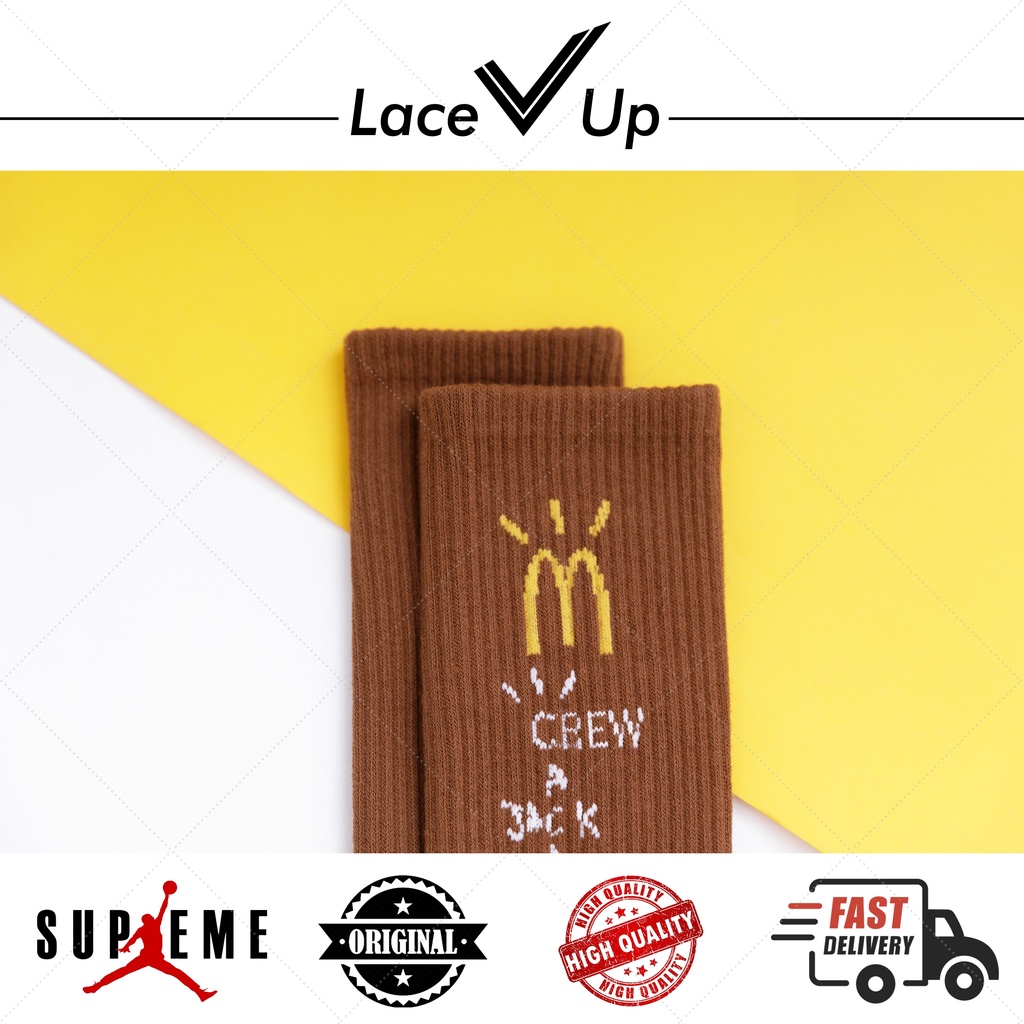 Kaos Kaki McDonalds x Cactus Jack Socks - Lace Up Socks