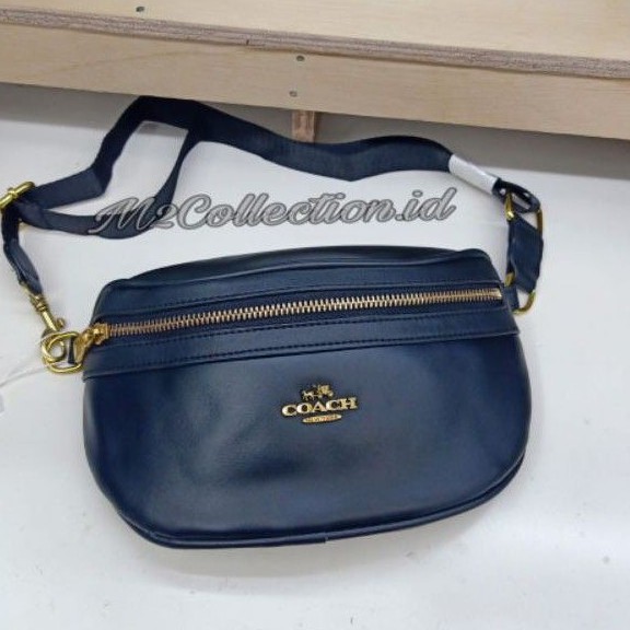 Waistbag Coach Mini Full Black Belt Bag Import