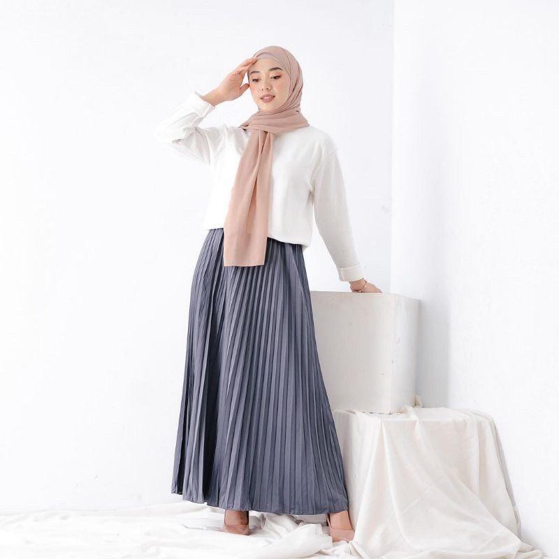 New Arival !!! Rok Plisket Clock Basic Premium / Pleated Long Skirt Premium / Plisket Lebar