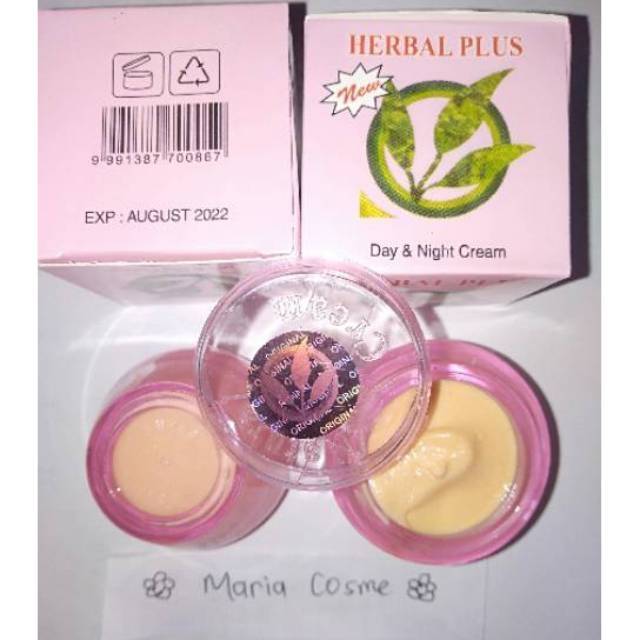 Cream Herbal Plus Hologram Pink Gambar Daun Tulisan Original Krim Wajah Shopee Indonesia