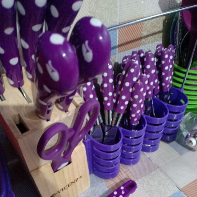 Pisau Set Warna Polkadot Vicenza V 918 Kp