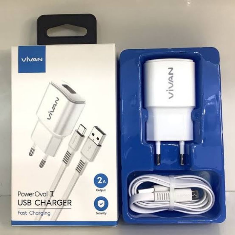 Charger Vivan Fast Charging Micro Usb 2A [Power Ovall] By Vivan