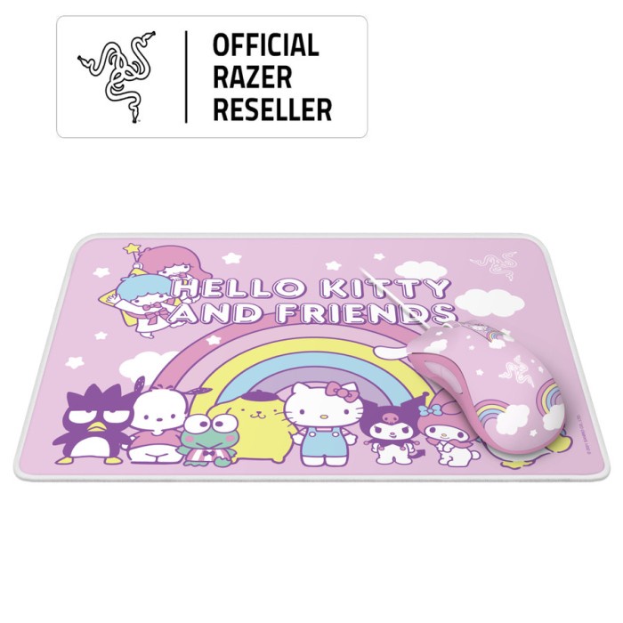 Razer DeathAdder Essential &amp; Goliathus Mouse Mat Bundle - Hello Kitty