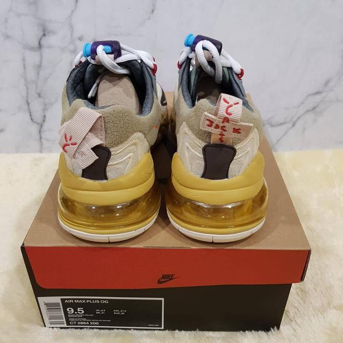TERBARU TRAVIS SCOTT X NIKE AIRMAX 270 REACT "CACTUS TRAIL" PREMIUM
