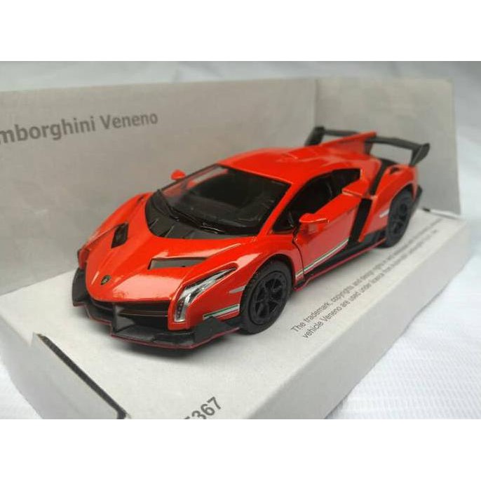 Lamborghini Veneno Orange (Diecast Miniatur Mobil 1/32 Kinsmart)