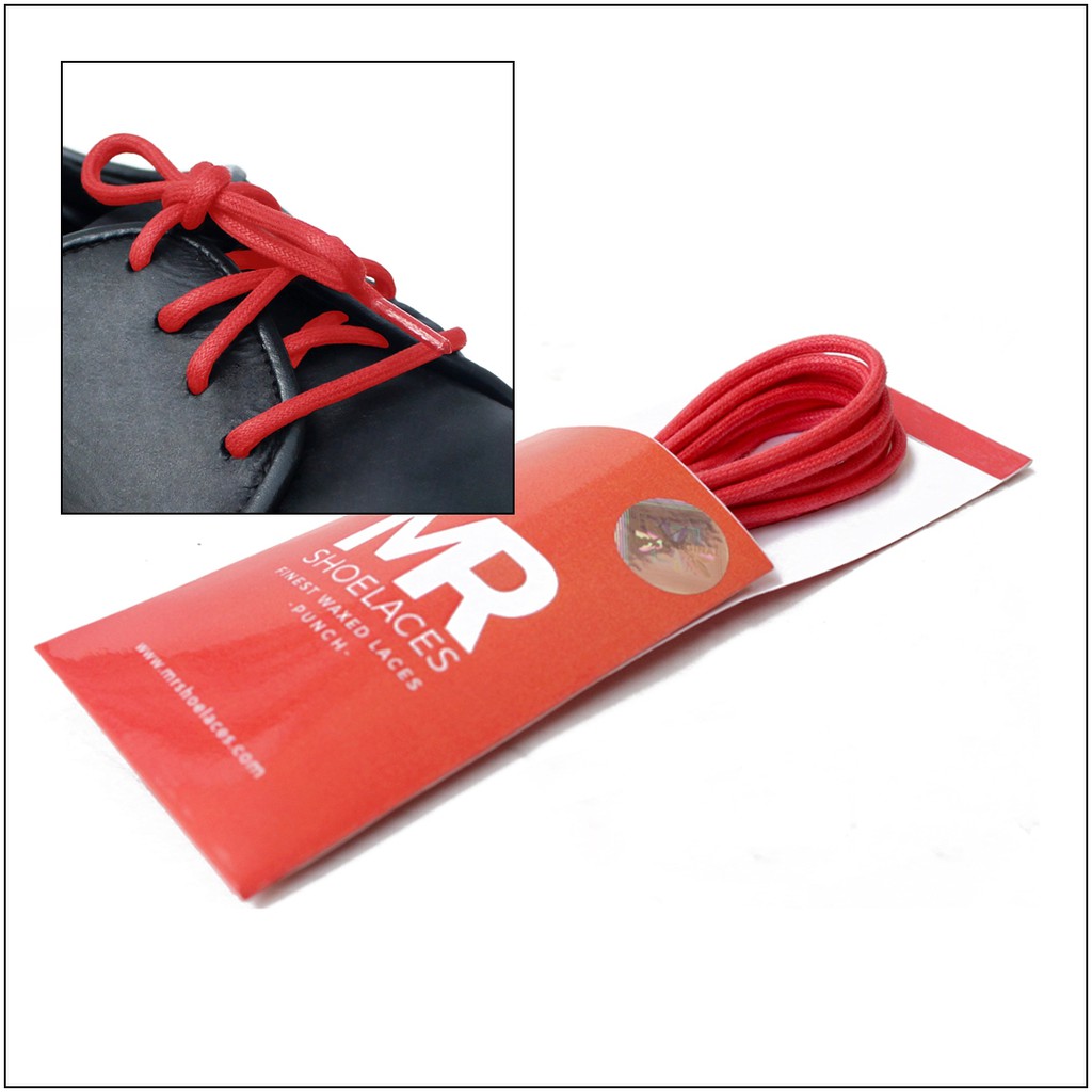 MR Shoelaces RD38 Punch Tali Sepatu Lilin 2-3mm Bulat Round 50cm 60cm 70cm 80cm 90cm 100cm 120cm 150cm (Waxed Laces) - Premium Shoelace