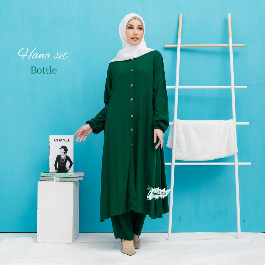 tunik wanita terbaru 2023 one set tunik rayon kekinian