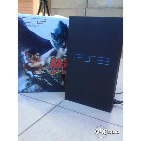Mesin ps2 Fat + 2stik Getar ps2 seri 50000 (tidak bisa main kaset)