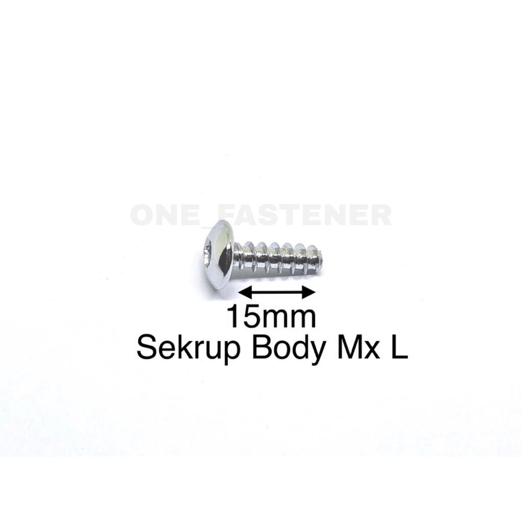 50 Pcs CHROME ONLY Baut SEKRUP Kunci L skrup Body Jupiter MX M5x15 Ulir mio