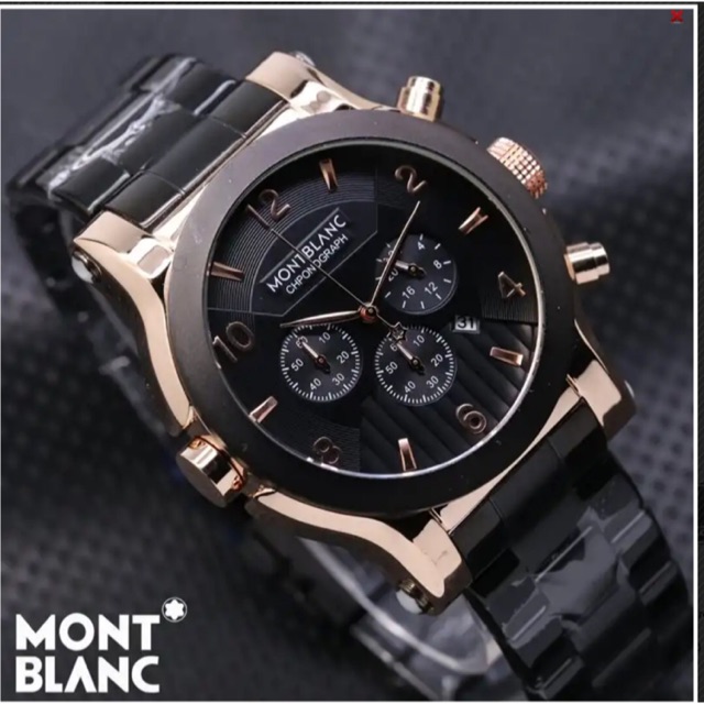 Jam tangan cowok Montblanc BlackListGold