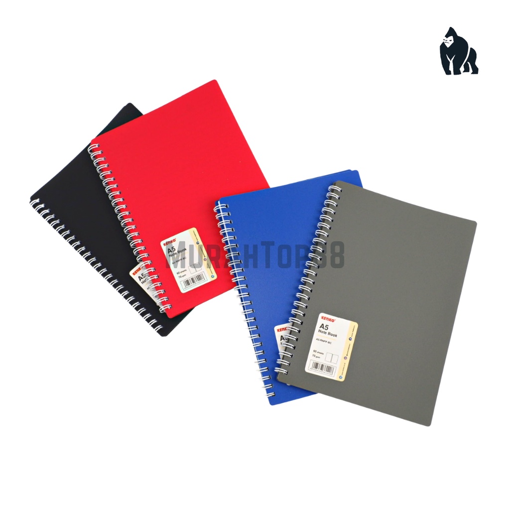 

Notebook A5 Kenko RNPP-BC Basic Color / Buku Tulis Catatan Spiral Ring Note [60 LEMBAR]