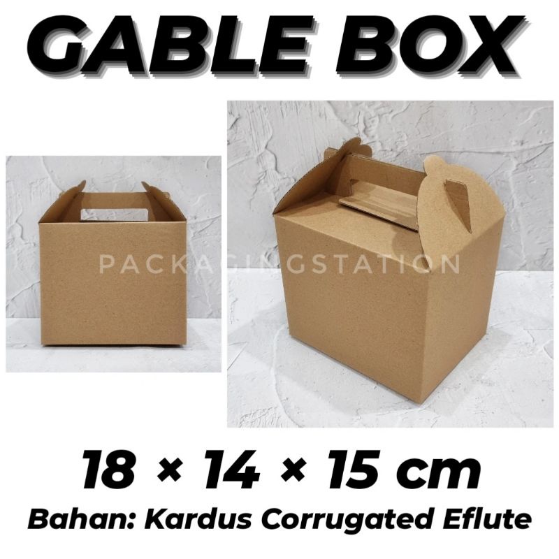 

(MIN ORDER 10 PCS) GABLE BOX 18X14X15 / BOX HAMPERS / BOX SOUVENIR / BOX HANDLE / BOX TAKE AWAY / DUS JINJING (MINIMUM ORDER 10 PCS)