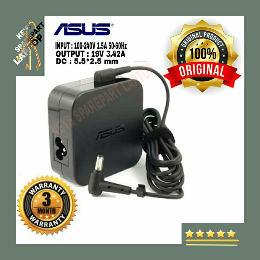 Adaptor Adapter Casan Charger Kabel Power EU AC Kotak Laptop Original Asus 5.5 2.5 3.42A 3.42 19V 19 V VOLT A451 A455 A451LD A451LB A451LN X45A X45U X45VD X45C A450 A450c A460c A460ca X550 X450 X450c