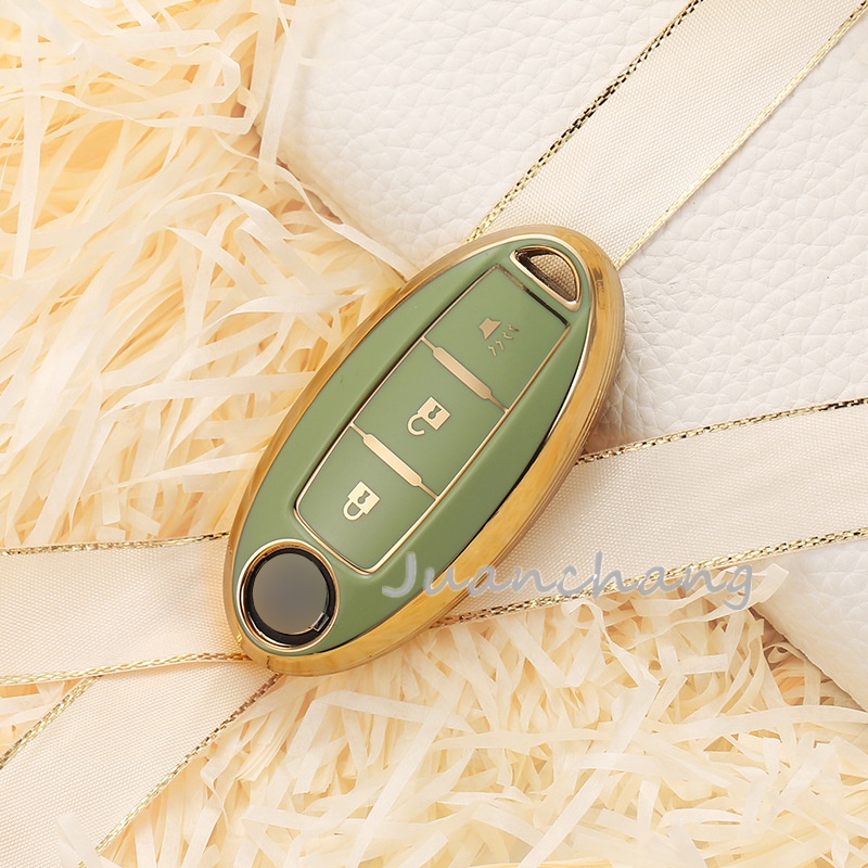 Casing Kunci Mobil 3 Tombol Bahan TPU Untuk Nissan Qashqai Juke J10 J11 Rogue X-Trail T32 T31