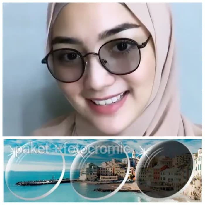 PROMO  COD "2261" FRAME PAULINE KACAMATA METAL BESI GANTI LENSA MINUS BLUERAY PHOTOCHROMIC MURAH