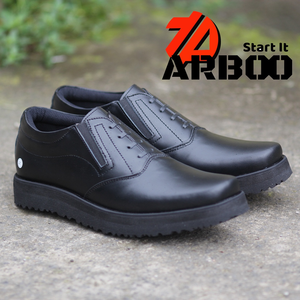 Sepatu PDH Pendek 01 TNI Dinas PDH TNI AD AL AU Pria POLRI Security Satpam Polisi Sepatu Kerja sepat