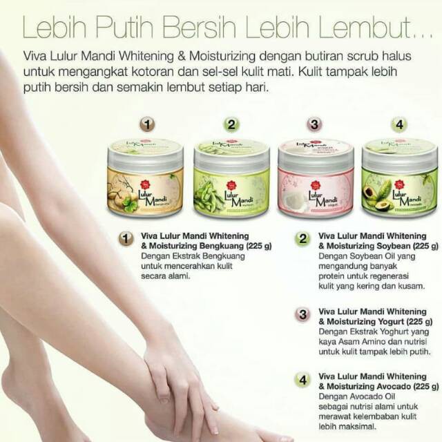 ★ BB ★ VIVA Lulur Mandi Brightening &amp; Moisturizing 225gr