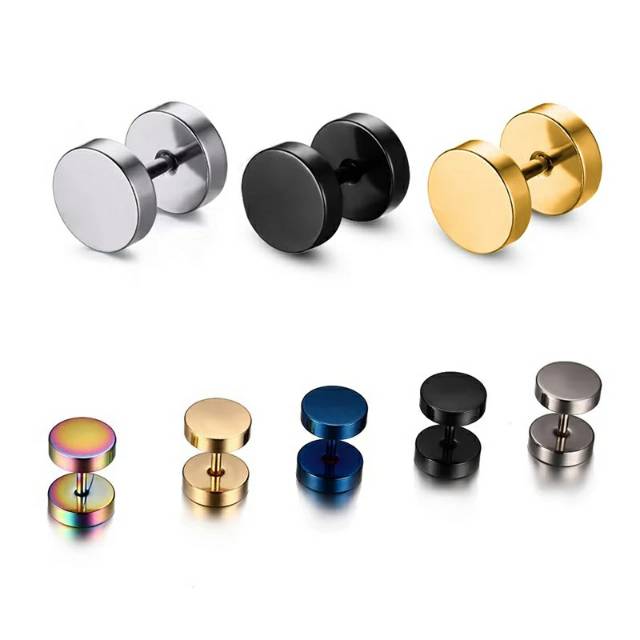 Anting Tindik Barble plug Tindik Roda Titanium piercing