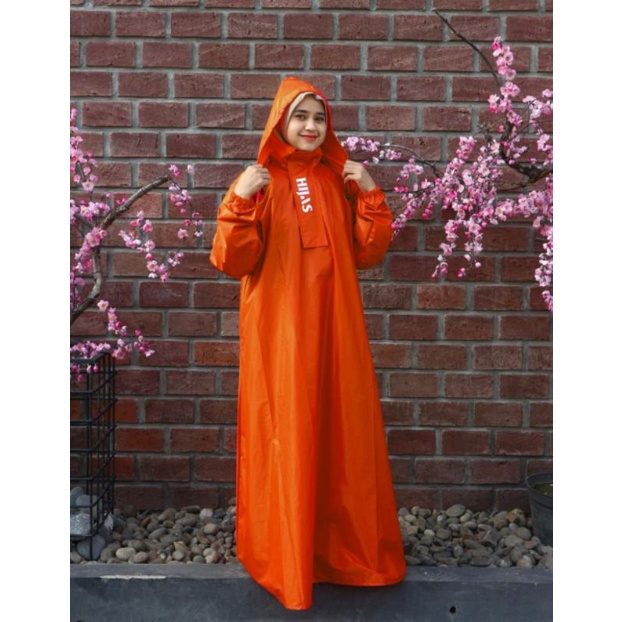 [Zipper] Jas Hujan Gamis /Jas Hujan Wanita Muslimah Hijab – Hijas