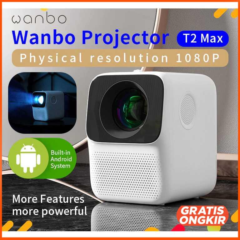 T2 Max Proyektor Mini Home Projector Android 1080P 5000 Lumens