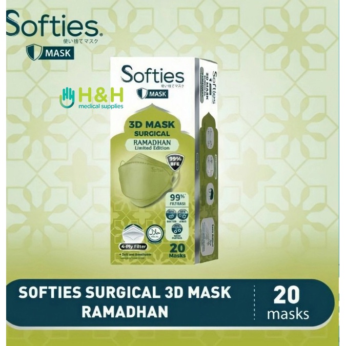 Masker Softies 3D Surgical Mask / Masker Softies Medis / Masker Softies Surgical / Masker Kesehatan