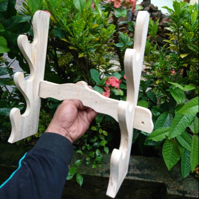 STAND/DUDUKAN/RAK KATANA PEDANG SAMURAI 3 TAHAP