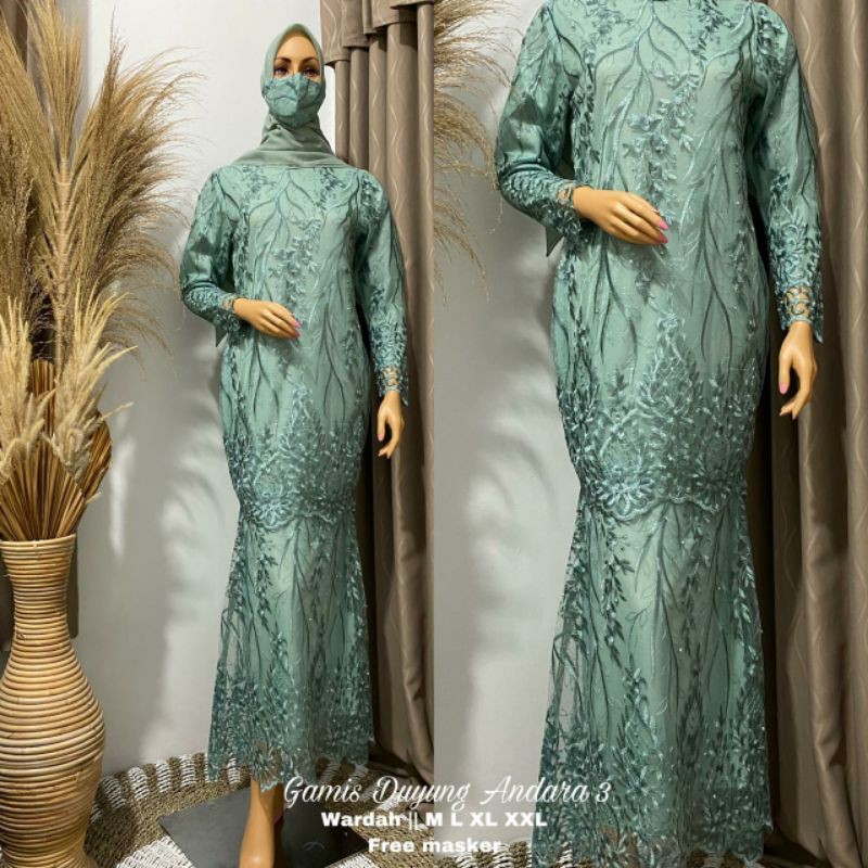 Kebaya Gamis Duyung / Gamis Duyung Pesta / Kebaya Seragam / Gamis Duyung / Gamis / Gamis Duyung