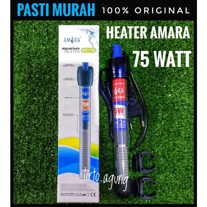 penghangat pemanas heater 75watt amara HT-75 air aquarium aquascape 75w 75 watt