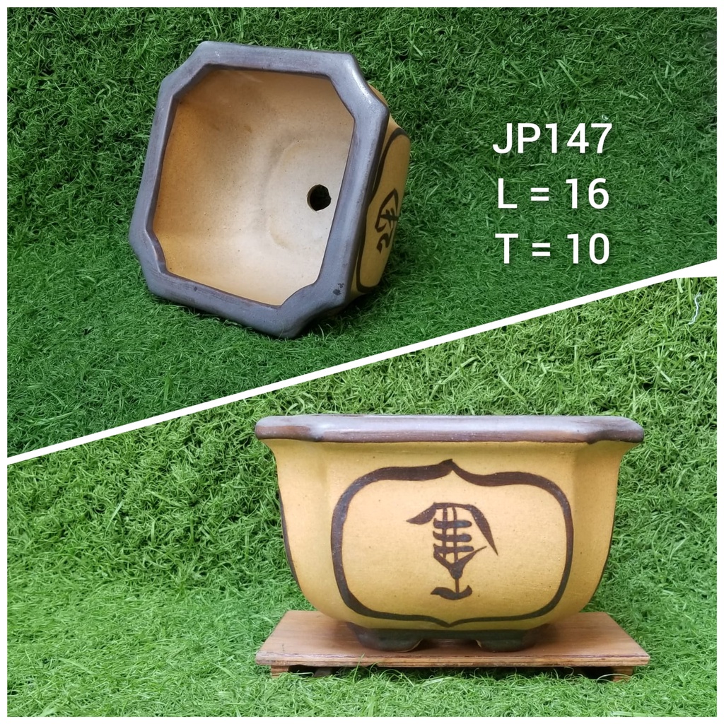 Pot keramik segi 4 JP147