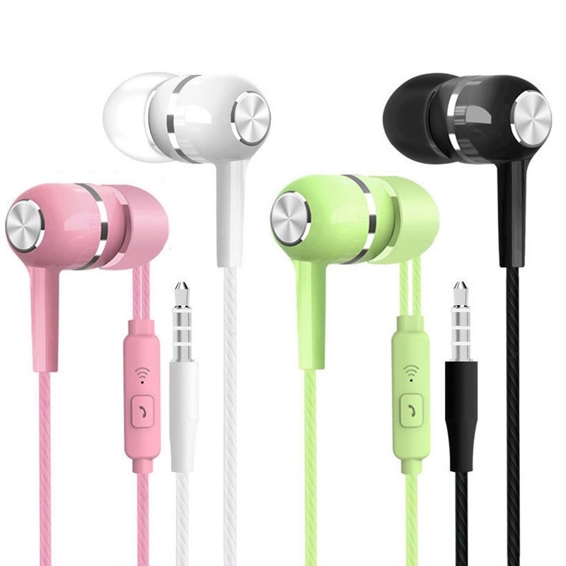 S12 Earphone In ear Universal Dengan Kabel Jack 3.5mm + Fitur Noise Reduction Dan Mic