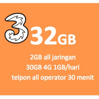 Paket data Tri 32Gb