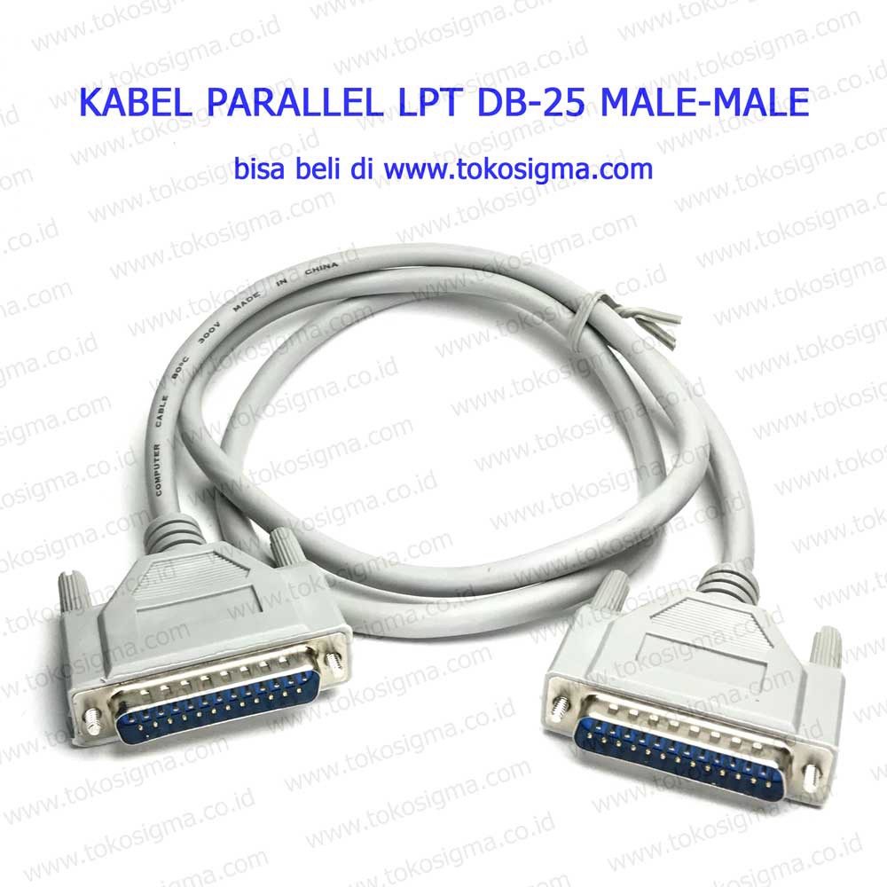 Kabel LPT pararel db25 pin jarum male to male standard