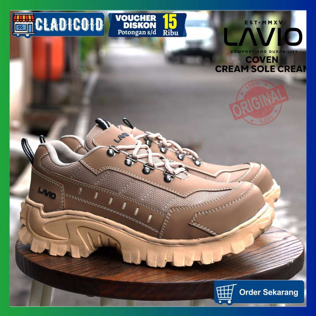 SEPATU SAFETY PRIA UJUNG BESI BIG SIZE JUMBO 44-46 KERJA LAPANGAN PROYEK OUTDOOR BERKENDARA LAVIO COVEN