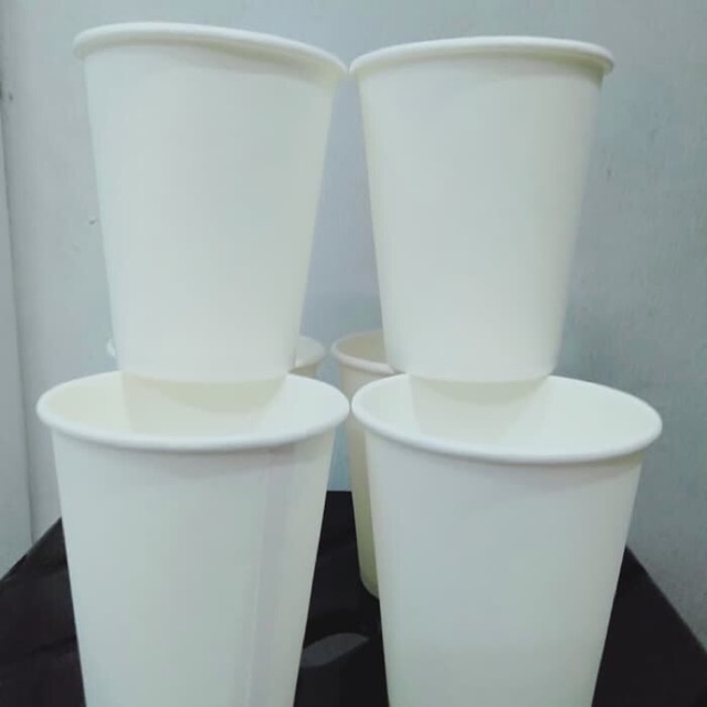 Paper Cup Polos 8 Oz - Gelas Kopi - Paper Polos - Cup Gelas ISI 50 pc