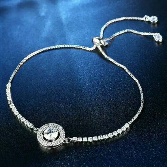 Gelang lapis emas elegan batu imitasi