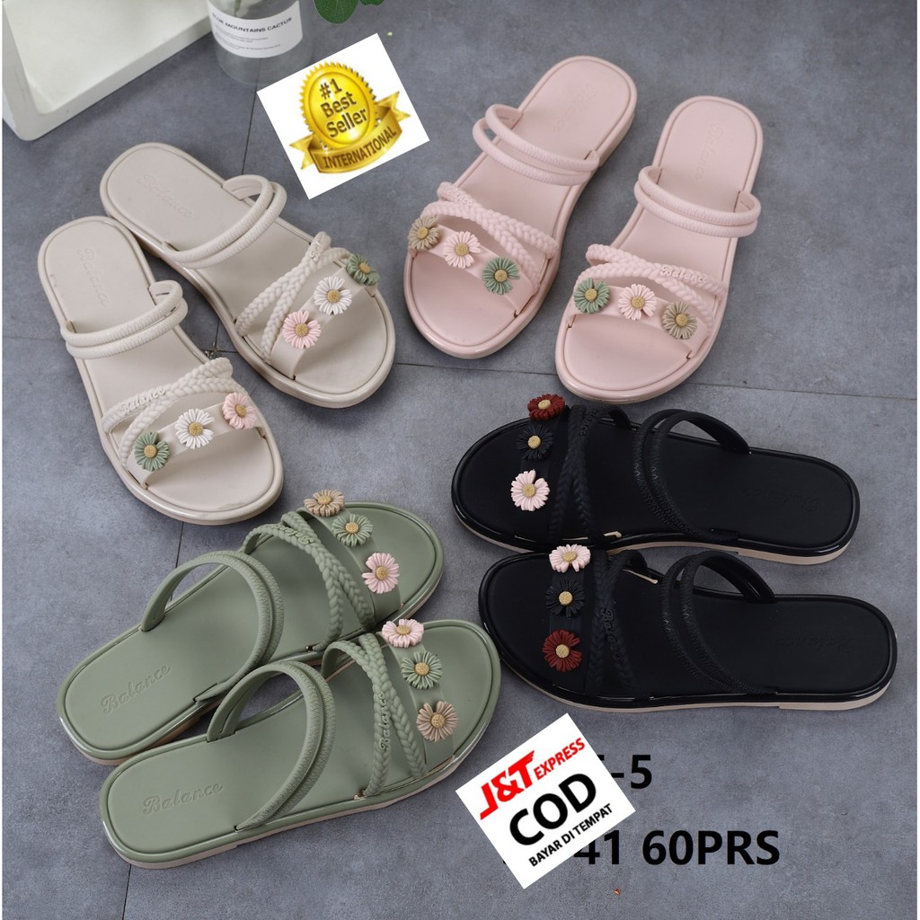 SANDAL JELLY WANITA SANDAL WEDGES PEREMPUAN SANDAL KARET JELLY PEREMPUAN BALANCE