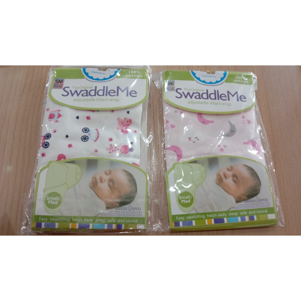 CARTERLOVE SWADDLE INSTANT / bedongan SMALL/MED / menghangatkan / bedong bayi / bedong instan bayi / adjustable infant wrap / kado lahiran / lembut / supersoft / bahan dingin