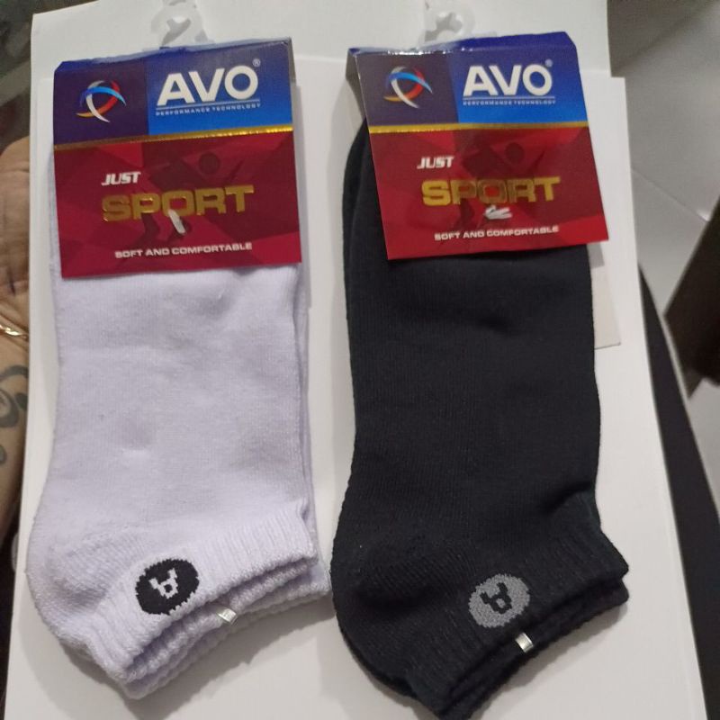 KAos kaki pendek hitam tebal/kaos kaki AVO s018