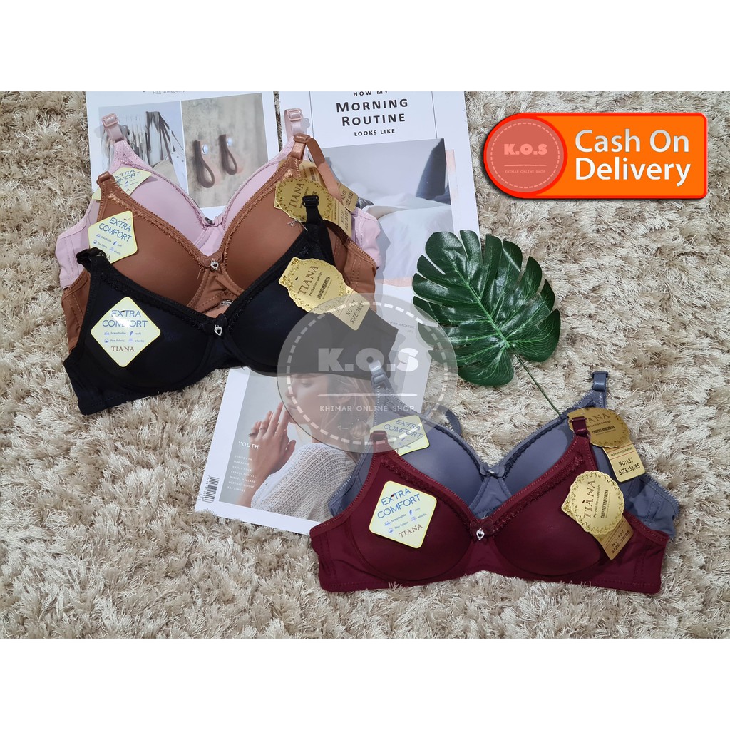 Bra Bh Tiana 137 Busa Tipis Tanpa Kawat Size 32-38 Kait 2