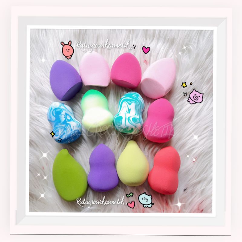 PROMO!!!BEAUTY BLENDER SUPER LEMBUT/MAKE UP SPONGE/SPONGE PUFF 1 SET ISI 12 S-12