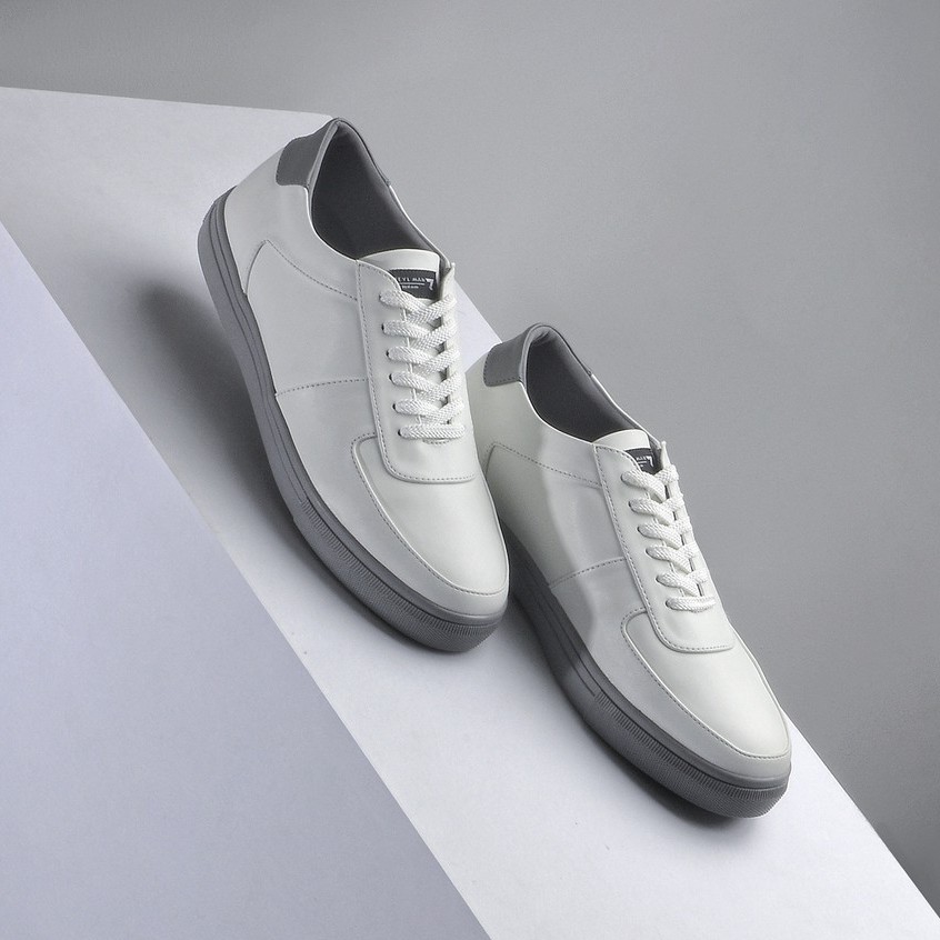 Famo White Grey | Sepatu Putih Casual Sneaker Kasual Polos Original Pria Cowo Footwear Reyl x FORIND