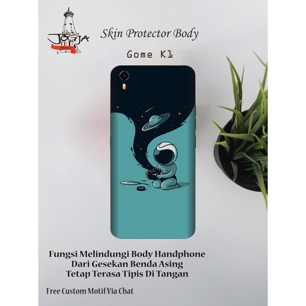 Dapat 2pcs Garskin HP GOME K1 Motif Astro Free Custom Motif (Bisa COD)