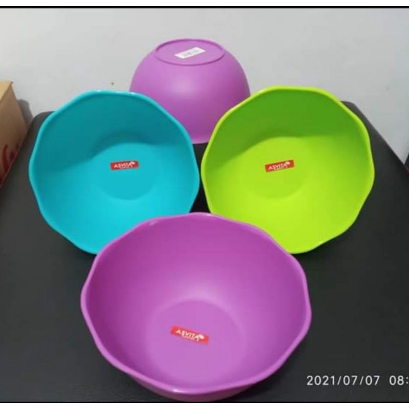 Mangkok Renda bulat plastik uk 6"/mangkok makan plastik asvita