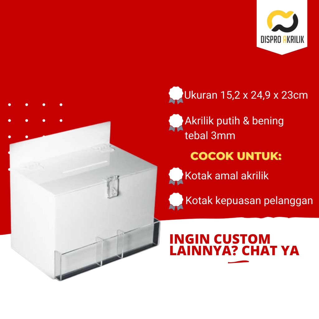 

Kotak saran KA 004 / kotak amal / kotak kepuasan pelanggan / custom kotak saran