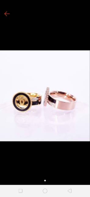 Cincin titanium gold anti karat  uk 6-7-8