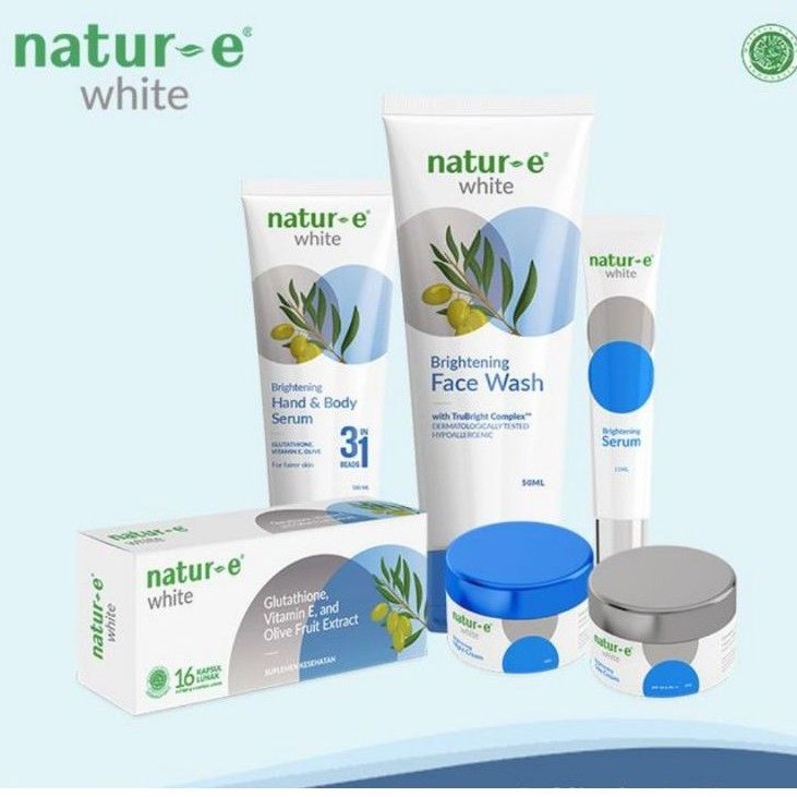 Natur-e White Series Facial Wash, Hand and Body Lotion, Serum, Day Cream, Night Cream and Vitamin